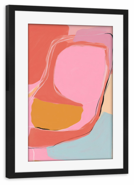Poster mit Rahmen schwarz "Farbflächen Rhythmus" artboxONE - Natur,Abstrakt,Geometrie