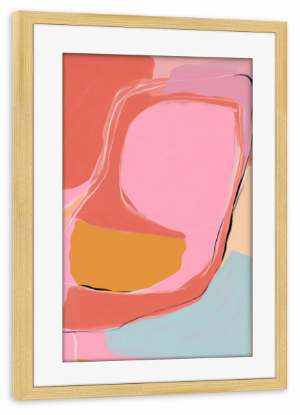 Poster mit Rahmen kiefer "Farbflächen Rhythmus" artboxONE - Natur,Abstrakt,Geometrie