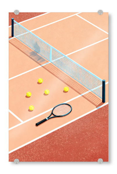 Acrylglasbild "Tennisplatz Art.-Nr" artboxONE - Natur,Sport / Motivation