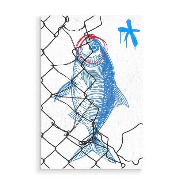 Holzbild "Urban Catch" artboxONE - Unterwasser