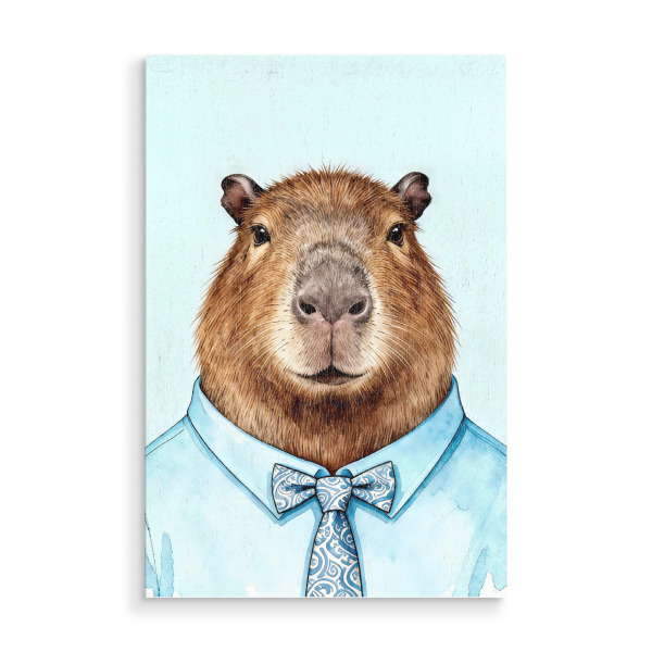 Holzbild "Wunderlicher Capybara" artboxONE - Tiere,Lustig
