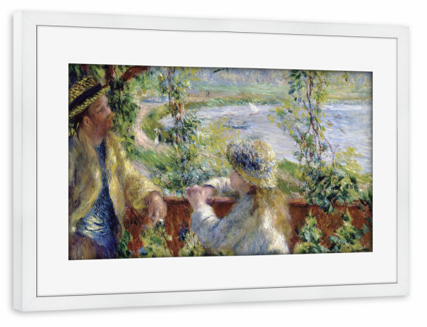 Poster mit Rahmen weiß "Am Wasser von Renoir" artboxONE - Menschen,Für Mama,Für Papa