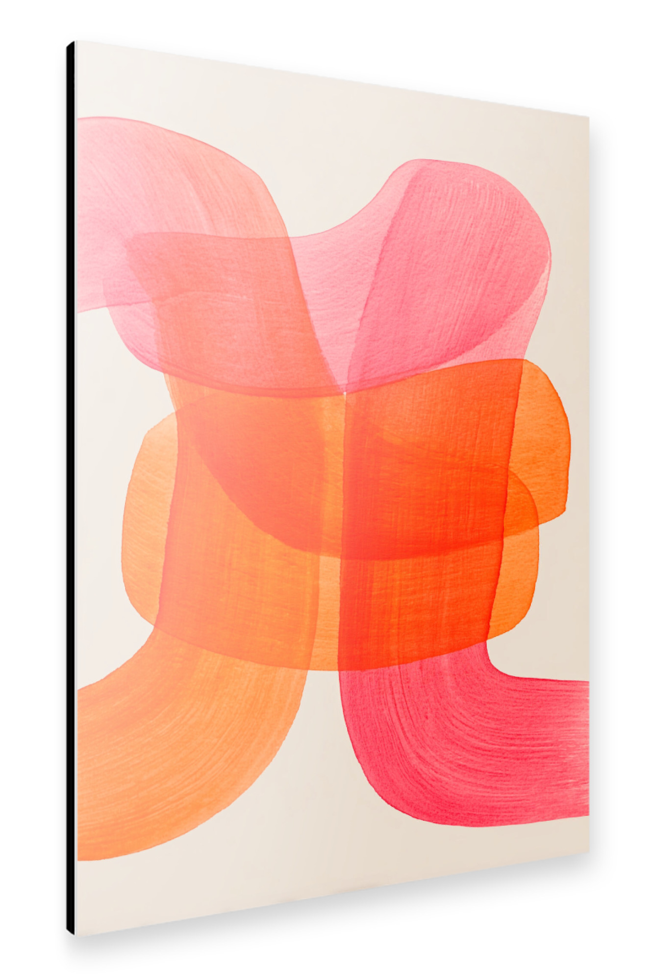 Alu-Dibond "Linien Schwung Pink" 75x50 cm artboxONE