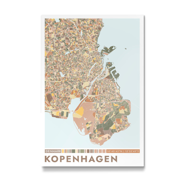 Galerie-Print "Kopenhagen Color Map" 75x50 cm artboxONE