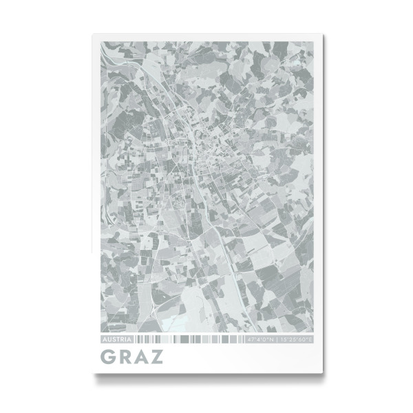 Galerie-Print "City Graz Color Map" 75x50 cm artboxONE