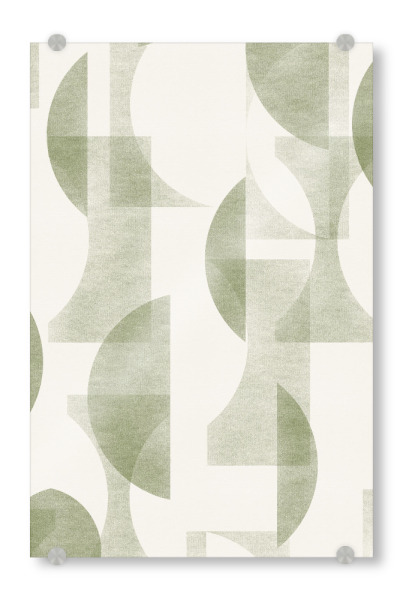 Acrylglasbild "Geometrische Olive" artboxONE - Abstrakt,Geometrie