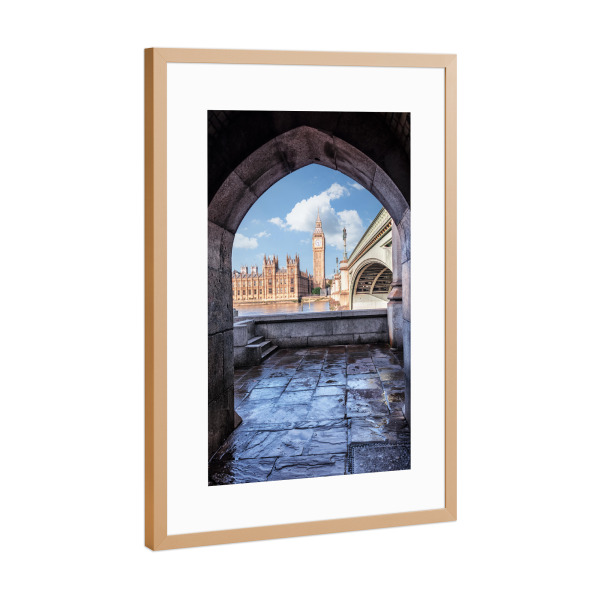 Poster mit Rahmen Kupfer "Westminster" artboxONE - Städte / London,Reise,Architektur