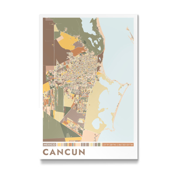 Galerie-Print "Cancun Color Map" 30x20 cm artboxONE