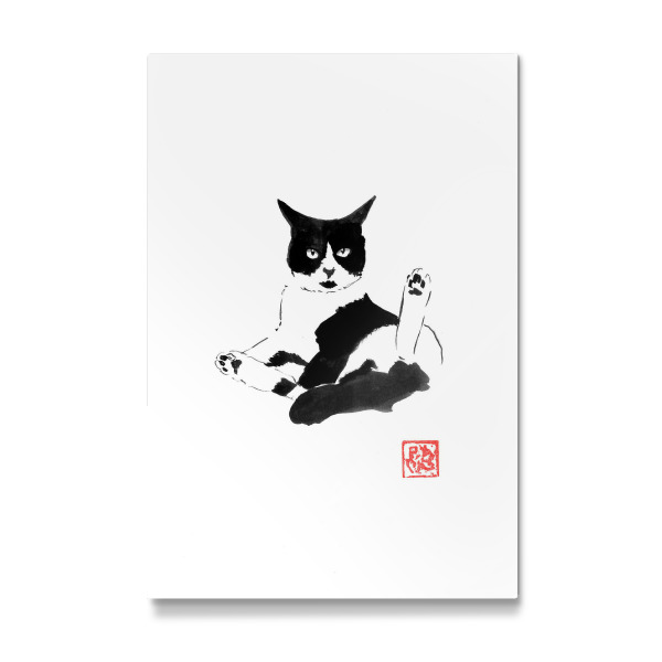Galerie-Print "Schwarze Waschkatze" 30x20 cm artboxONE