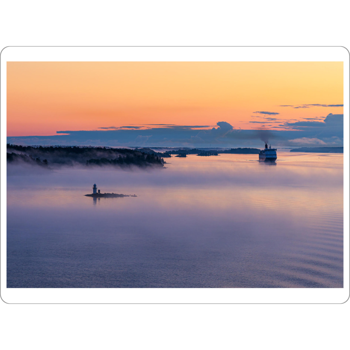 Tischset "Fährschiff im Nebel" artboxONE - Natur,Reise,Reise / Strand und Meer,Reise / Länder