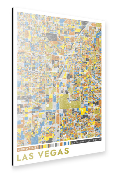 Alu-Dibond "Las Vegas Color" 75x50 cm artboxONE