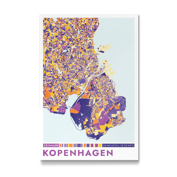 Galerie-Print "Stadt Kopenhagen Colormap" 75x50 cm artboxONE