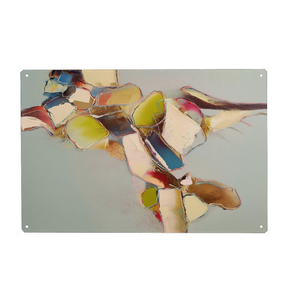 Holzbild "Abstrakte Ruhe im Fluss" artboxONE - Natur,Abstrakt,Geometrie