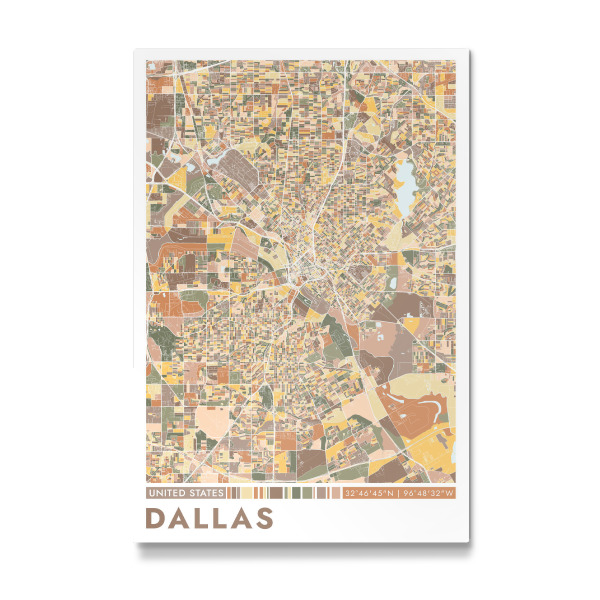 Galerie-Print "Stadt Dallas Colormap" 75x50 cm artboxONE
