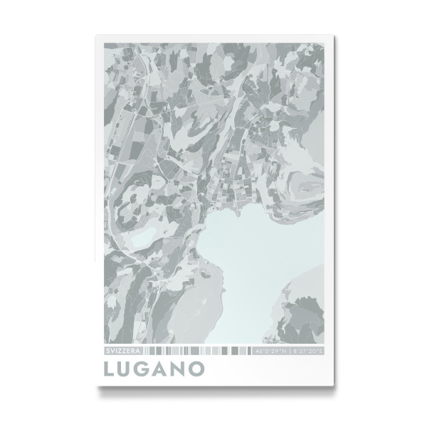 Galerie-Print "City Lugano Color Map" 75x50 cm artboxONE