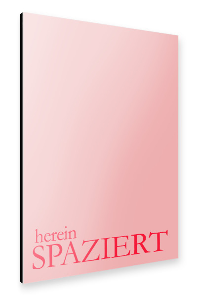 Alu-Dibond "Hierinspazierte Typografie" 75x50 cm artboxONE