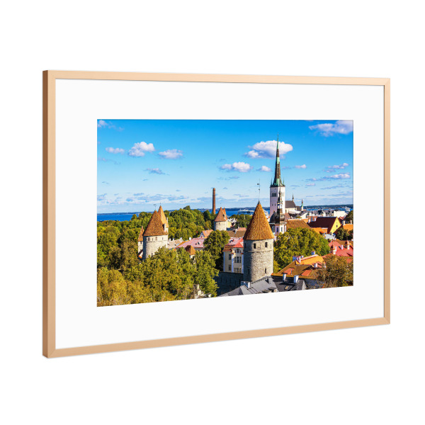 Poster mit Rahmen Kupfer "Tallinn Altstadt" artboxONE - Reise,Architektur,Reise / Länder