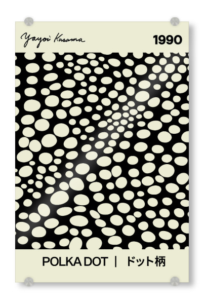 Acrylglasbild "Polka Dot Yayoi Kusama" artboxONE - Typografie,Städte / Tokio