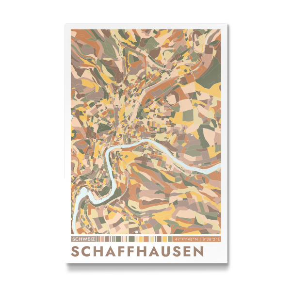 Galerie-Print "Schaffhausen Color Map" 30x20 cm artboxONE