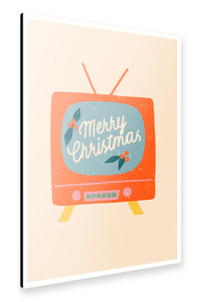 Alu-Dibond "Happy Christmas (76)" 75x50 cm artboxONE