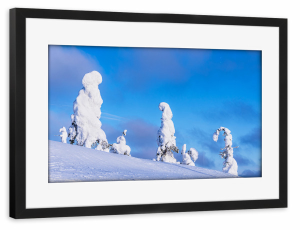 Poster mit Rahmen schwarz "Ruka im Winter" artboxONE - Natur,Reise,Reise / Länder