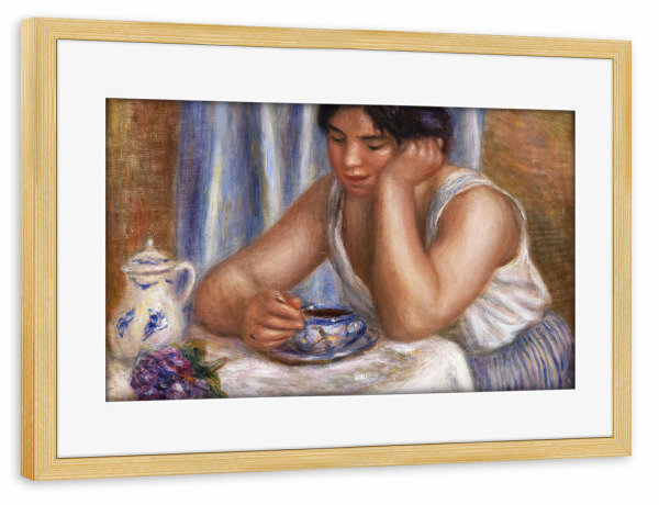 Poster mit Rahmen kiefer "Tasse Schokolade" artboxONE - Für Kinder,Menschen,Für Papa