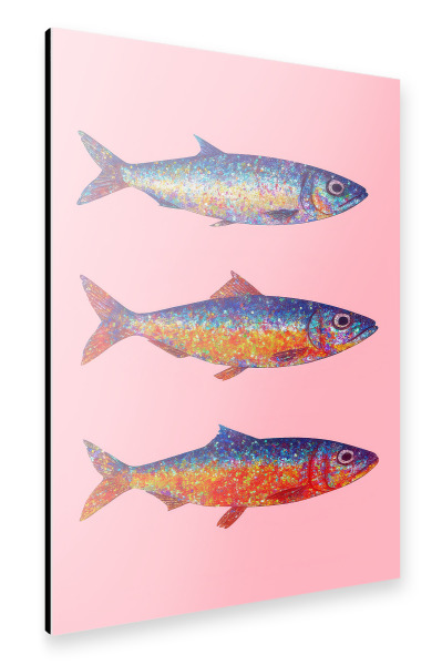 Alu-Dibond "Disco-Sardinen-Fisch" 30x20 cm artboxONE