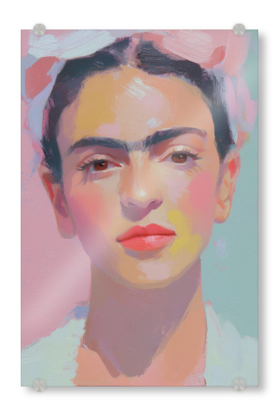 Acrylglasbild "Fridas Pastell Leichtigkeit" artboxONE - Abstrakt,Menschen,Fashion