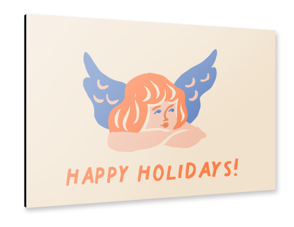 Alu-Dibond "Happy Christmas (73)" 75x50 cm artboxONE