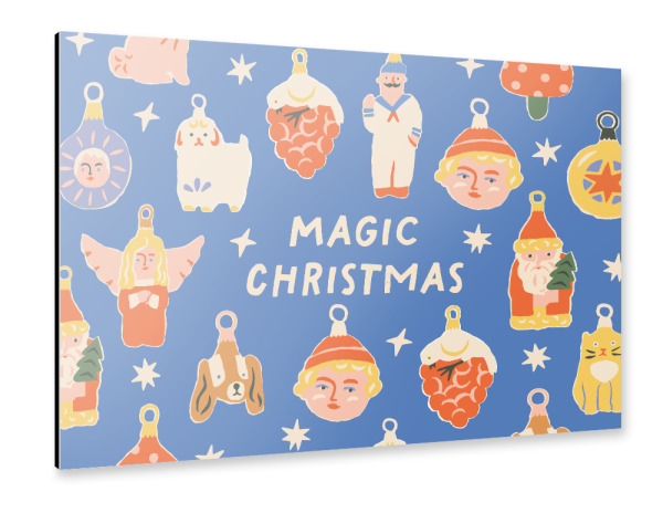 Alu-Dibond "Happy Christmas (67)" 30x20 cm artboxONE