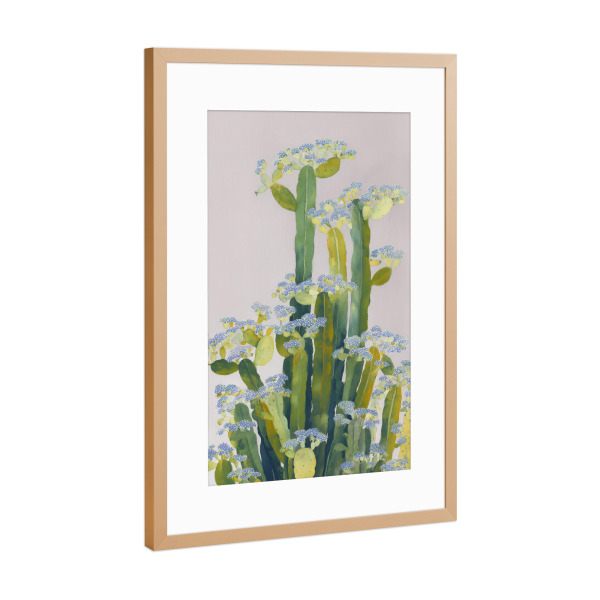 Poster mit Rahmen Kupfer "Sanfte Kakteenblumen" artboxONE - Natur,Floral,Abstrakt