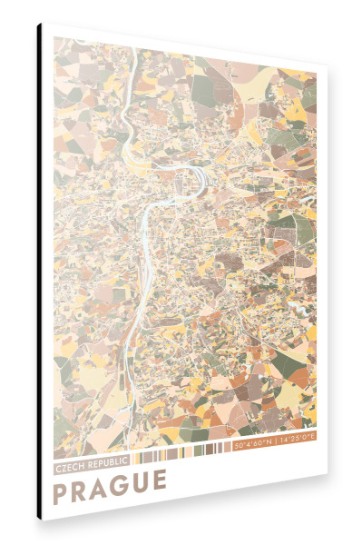 Alu-Dibond "Prag Color Map" 75x50 cm artboxONE