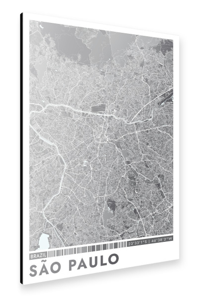 Alu-Dibond "Sao Paulo City Color" 75x50 cm artboxONE