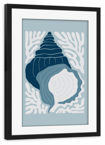 Poster mit Rahmen schwarz "Ozeanschatz" artboxONE - Natur,Für Kinder,Abstrakt,Reise / Strand und Meer
