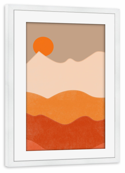 Poster mit Rahmen weiß "Desert Dusk" artboxONE - Abstrakt