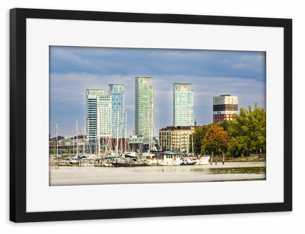 Poster mit Rahmen schwarz "Moderne Gebäude in Helsinki" artboxONE - Reise,Architektur,Reise / Länder