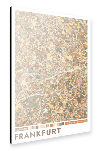 Alu-Dibond "Frankfurt City Color" 30x20 cm artboxONE