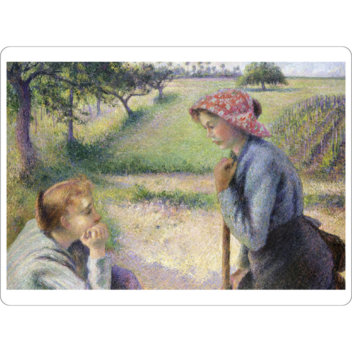 Tischset "Zwei junge Bäuerinnen" artboxONE - Menschen,Für Mama,Für Papa