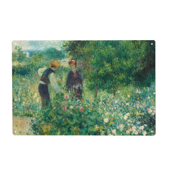 Metall Poster "Blumen pflücken" artboxONE - Reise,Für Mama,Für Papa