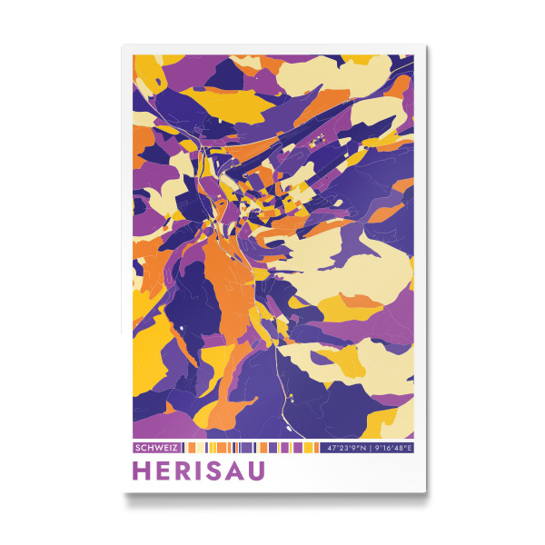 Galerie-Print "Stadt Herisau Colormap" 30x20 cm artboxONE