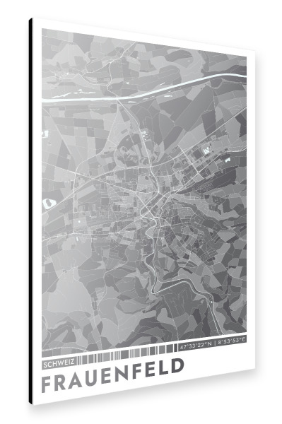 Alu-Dibond "Frauenfeld City Color" 75x50 cm artboxONE