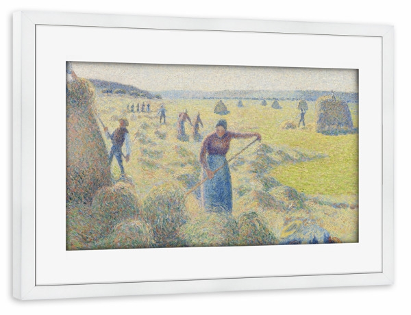 Poster mit Rahmen weiß "Die Heuernte" artboxONE - Menschen,Für Mama,Für Papa