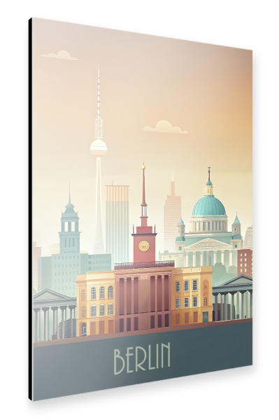 Alu-Dibond "Die Skyline von Berlin" 75x50 cm artboxONE