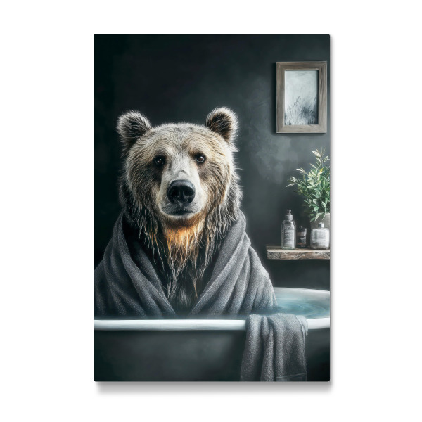 Galerie-Print "Bär nimmt ein Bad" 75x50 cm artboxONE