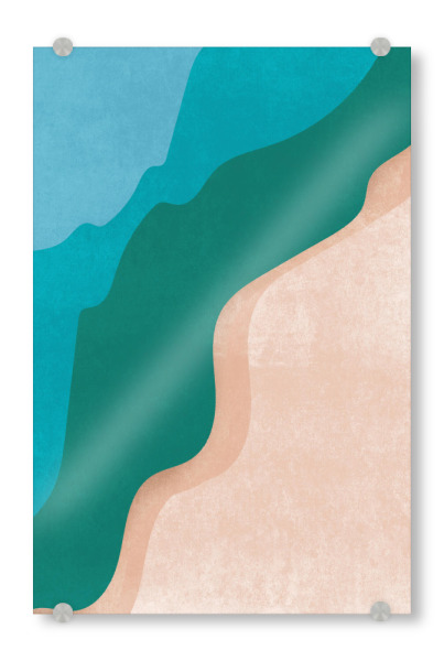 Acrylglasbild "Coastal Layer" artboxONE - Abstrakt,Reise / Strand und Meer