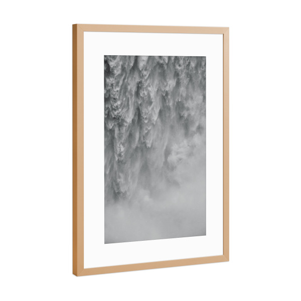 Poster mit Rahmen Kupfer "Abstrakter Wasserfall" artboxONE - Natur,Reise,Abstrakt,Schwarzweiß