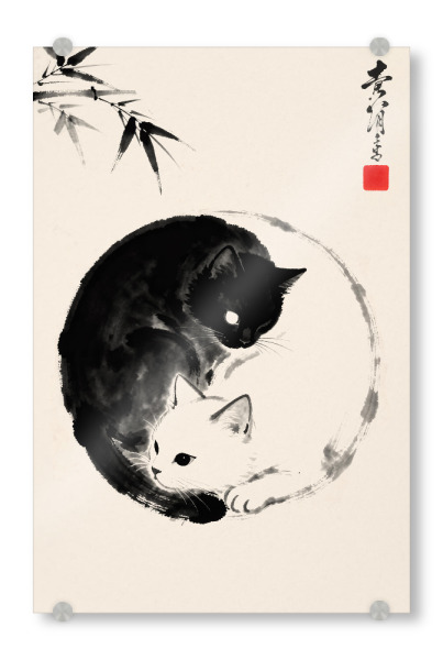 Acrylglasbild "Yin und Yang" artboxONE - Tiere,Abstrakt