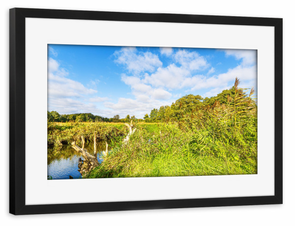 Poster mit Rahmen schwarz "Herbst im Warnowdurchbruchstal" artboxONE - Natur,Reise