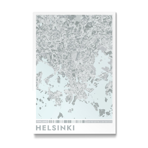 Galerie-Print "City Helsinki Color Map" 75x50 cm artboxONE