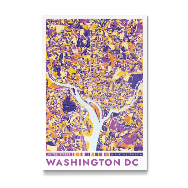 Galerie-Print "Stadt Washington DC Colormap" 75x50 cm artboxONE